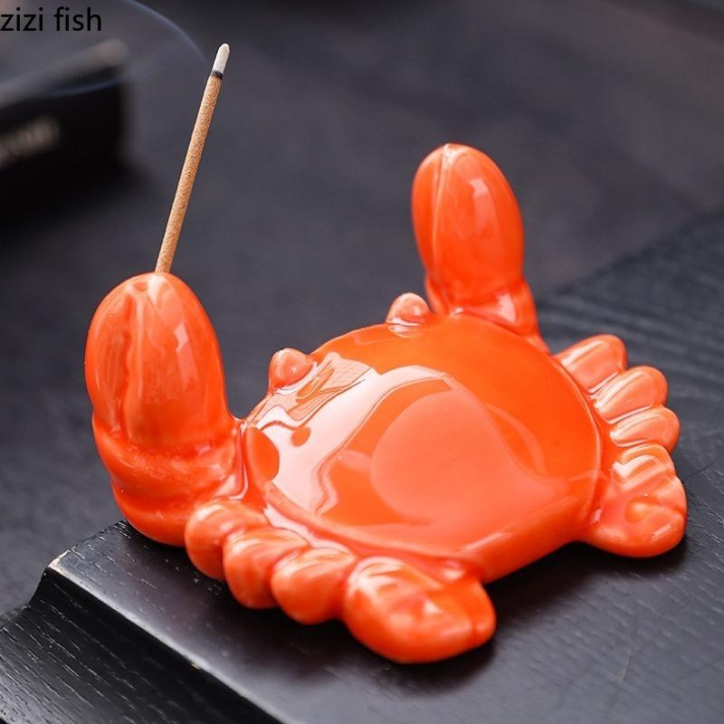 Crab Fragrance Insertion Ceramic Incense Holder Incensory Fragrance Tray Incense Burners Aromatherapy Plate Incenses Stove