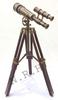Brass Telescope With Wooden Tripod Stand Maritime Nautical Vintage Desk Décor