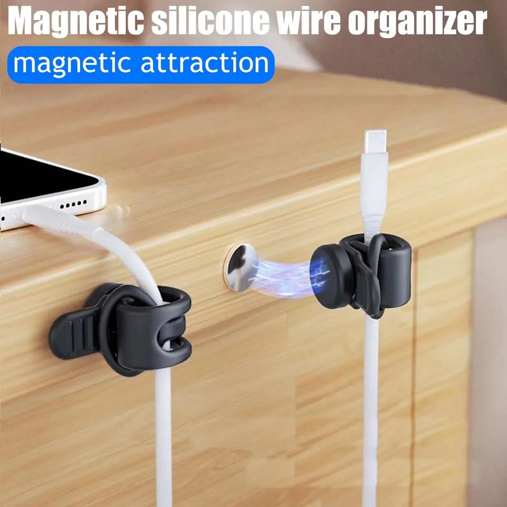 Xiaomi 1/3/5PCS Magnetic Cable Ties Earphone Clip Cord Management Silicone Ties Magnet Cord Organizer Line Keeper Cable Wire Holder