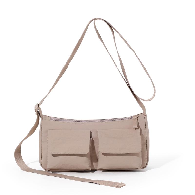 Bolsa Mensageiro Masculina para Deslocamento Bolsa de Ombro Leve Multibolsos Bolsa Feminina