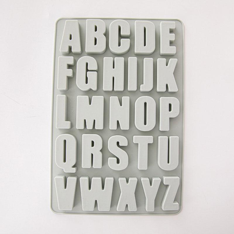26 English Alphabet Silicone Mold A-Z Large Letters Chocolate Candy Cake Birthday Party Cake Decoration Baking Tools