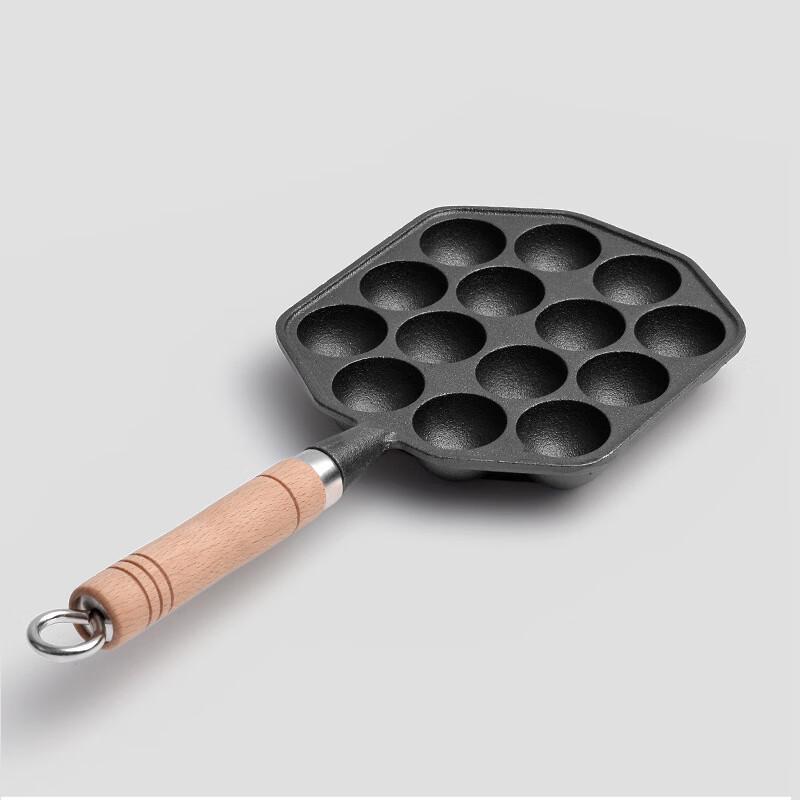 ZISIZ Cast Iron 14-Hole Takoyaki & Egg Pan
