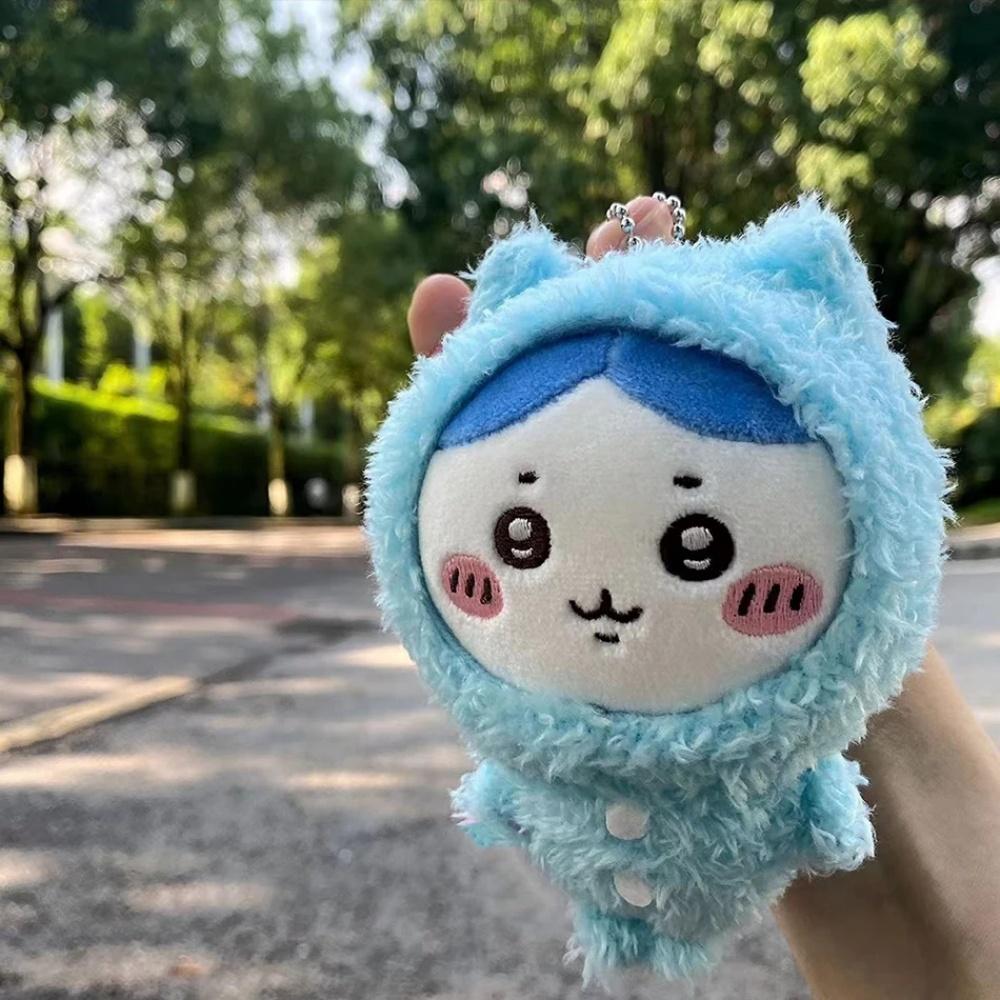 11CM Chiikawa Anime Plush Dolls Keychain Cartoon Usagi Hachiware Backpack Accessories Ornament Girls Toys Gifts