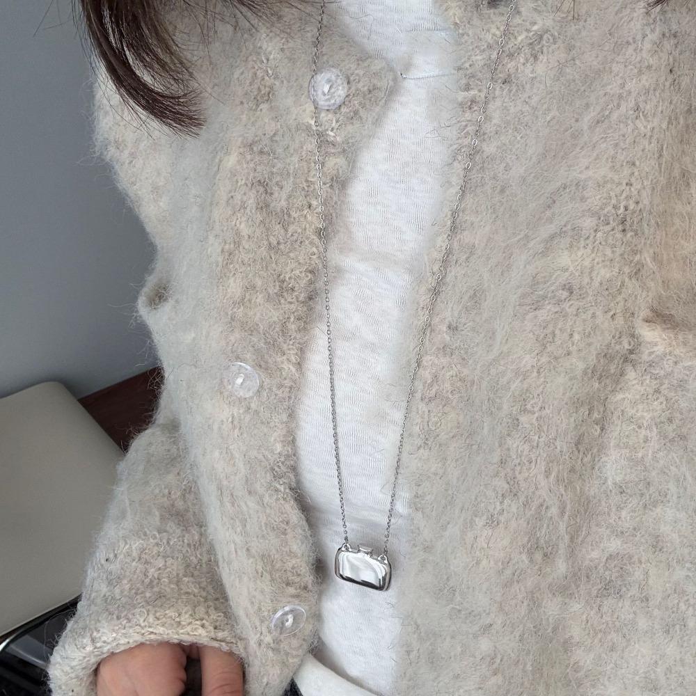 Temperament Square Bottle Neck Chain Elegant Fashion Jewelry Ornament Long Sweater Chain  Friends