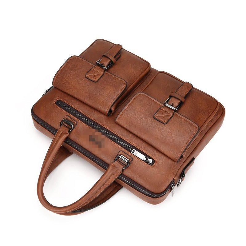 Men's Big Bag One-shoulder Handbag Casual Fashion Business Bag Briefcase