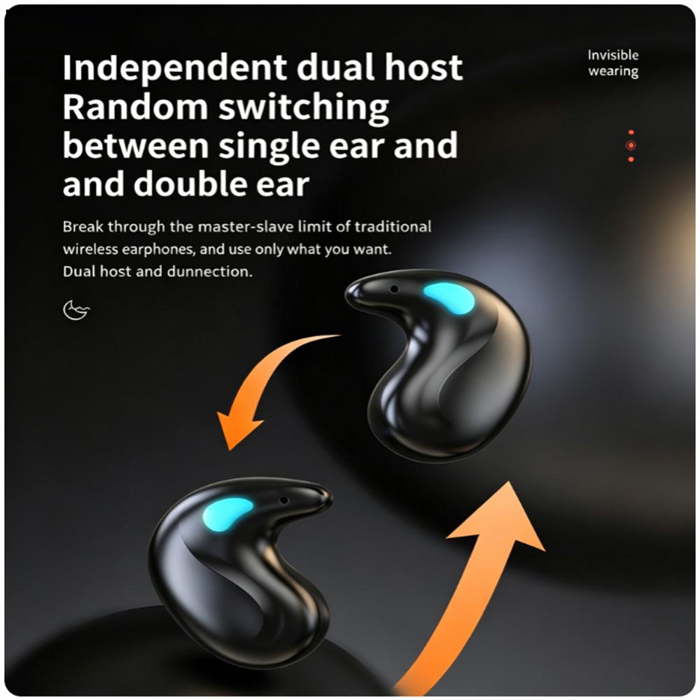 Nowe bezprzewodowe słuchawki X55 Invisible Sleep True Mini Bluetooth 5.3 Ukryte słuchawki Słuchawki douszne z mikrofonem Redukcja szumów basowych Zestawy słuchawkowe stereo HiFi