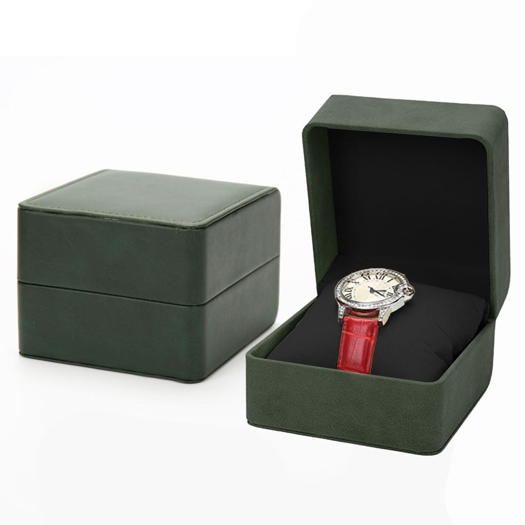PU Leather Watch Box Luxury Flip Watches Storage Boxes Man Jewelry Organizer Packaging Case Portable Gift Watch Box (no Watch)
