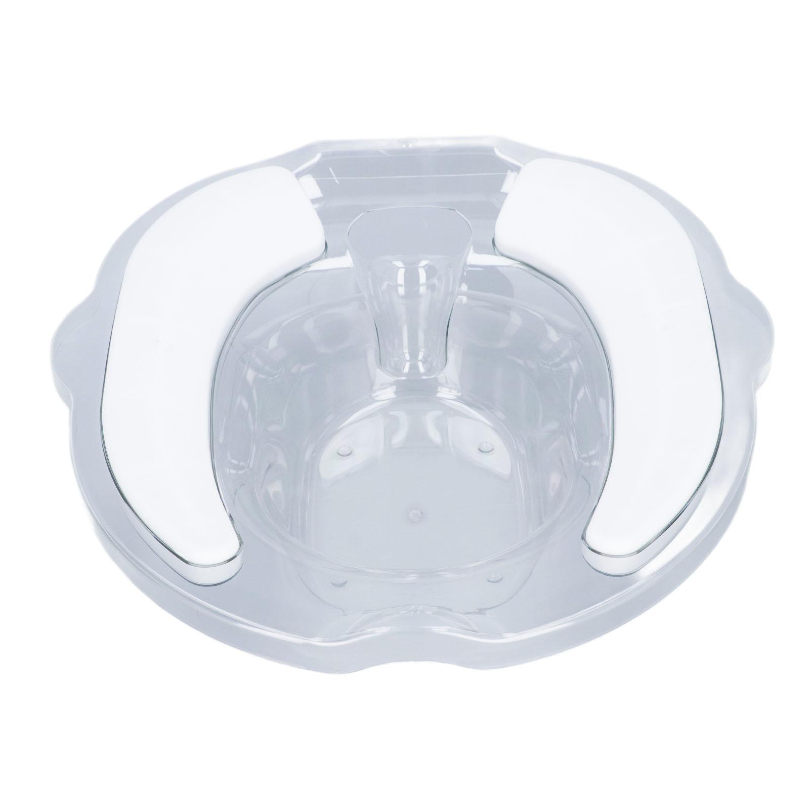 

Сидячая ванна для сиденья унитаза Прозрачная геморройная промежность Облегчение послеродового ухода 2500 мл TPR Мягкая подушка S Transparent