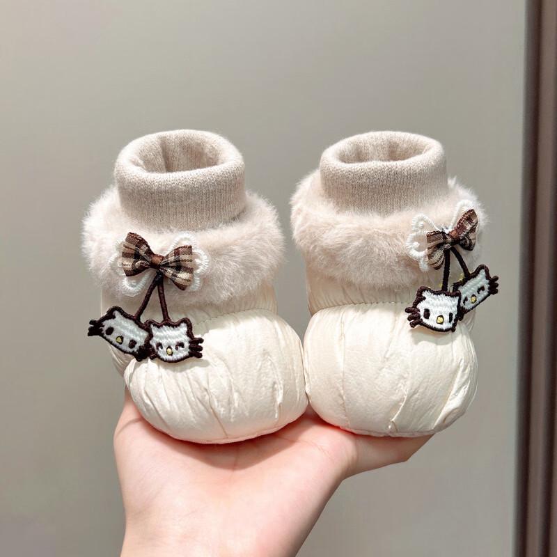 

Winter Baby Girl s Warm Cotton Pre-Walker Shoes, 3-12 Months, Soft Sole S Inner Length 11.5cm (Recommended 0-7 months)