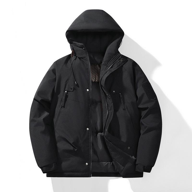 Graphene cotton jacket men's autumn and winter new hooded loose plus size thickened Hong Kong style fashion jacket padded jacket