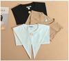 Preppy Navy Collar Sleeveless Button-Up Dickey Shawl