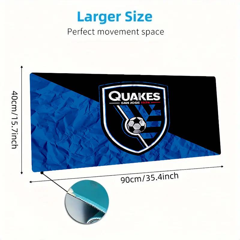 San Jose Earthquakes Color Mouse Pad Large Gaming Table Cushion Non-slip Laptop Tablet Big Mousepad XXL Mat Mini PC Playmat With Lock edge