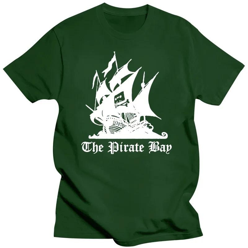 New Funny Tee Shirt Pirattee Bay Internet Movie Torrent Hacker Meme Computer Nerd Mens Black TShirt  harajukkuu streetweaarr S