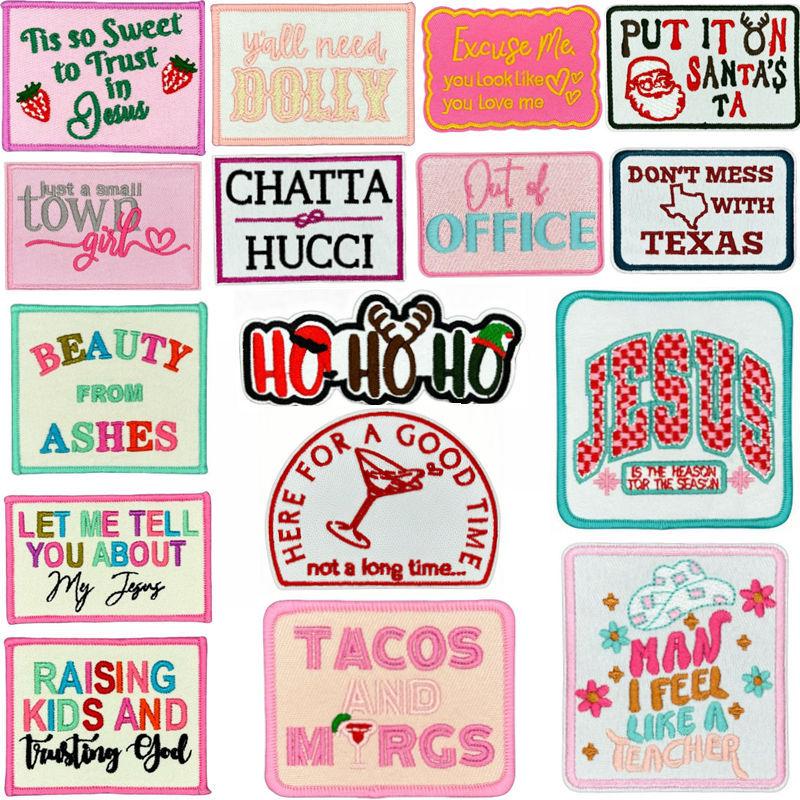 Liteon English Letter Embroidery Cloth Label for Hats, Bags, and Clothing Decoration
