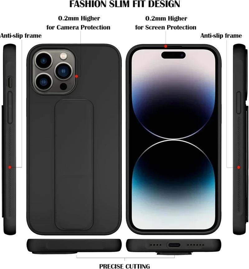 Magnetic Kickstand Wrist Strap Case for IPhone 16 15 14 13 12 11 Pro Max Plus 16Pro 15Pro IPhone16 i16 ProMax Phone Stand Cover