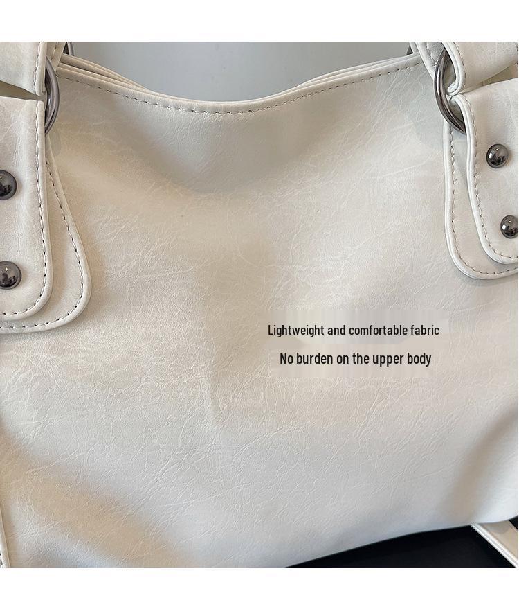 Stylish Large-Capacity Women's Tote: Versatile Solid Color Crossbody & Shoulder Bag