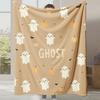 2025 New Cartoon Cute Pumpkin Little Ghost Printed Blanket Autumn and Winter Comfortable Warm Blanket Holiday Gift