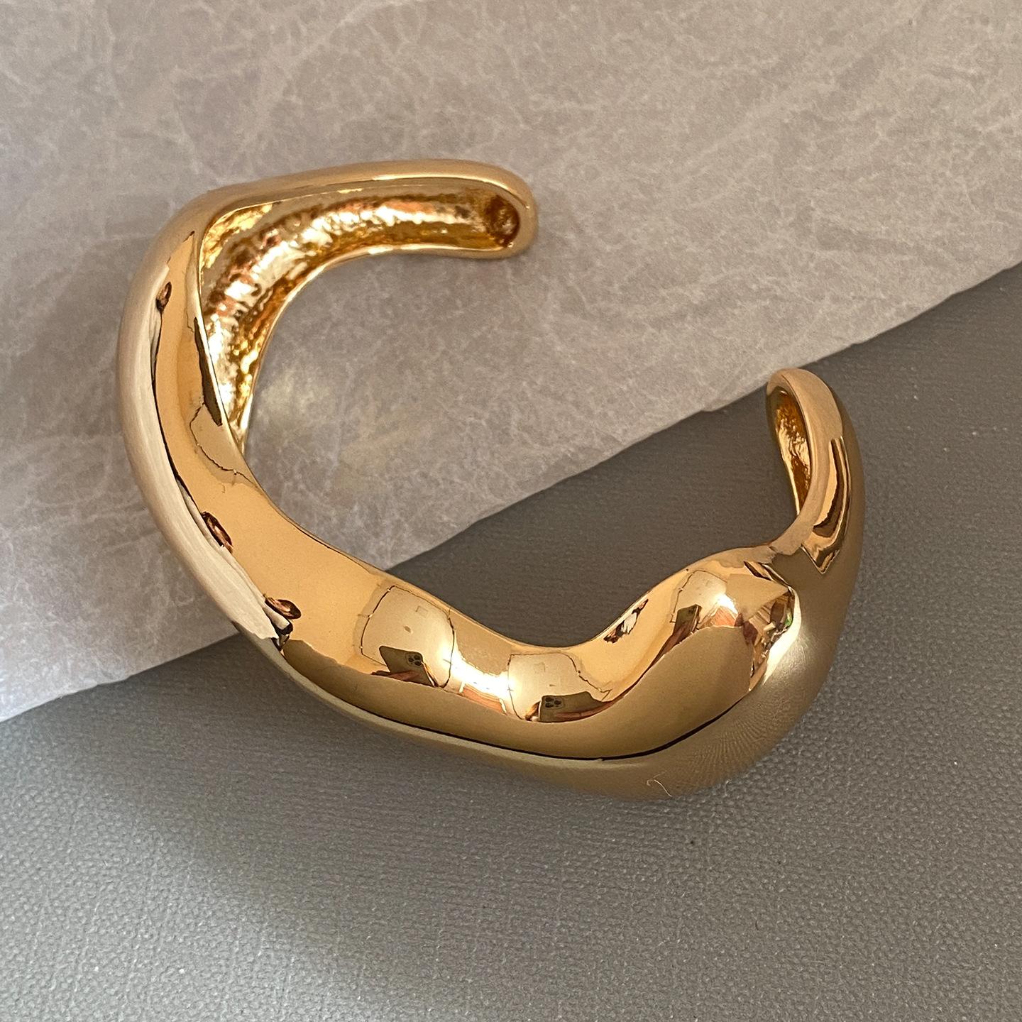 European and American metal wind irregular geometric opening bracelet personalized bracelet jewelry women