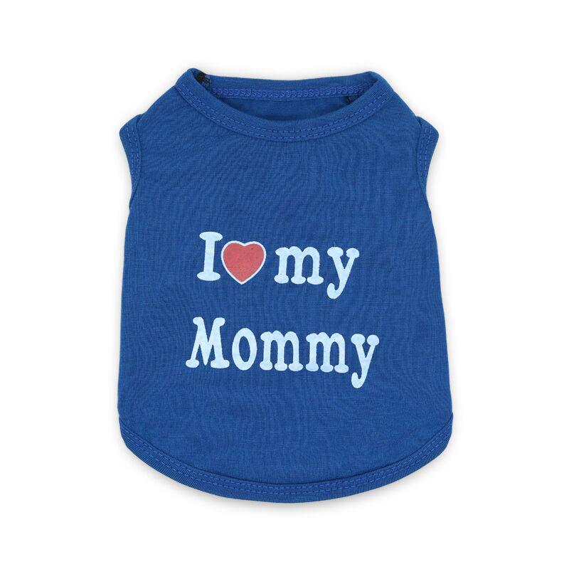 Pet Clothing: Daddy & Mommy Vest for Small Dogs - Spring, Summer, Autumn Styles.