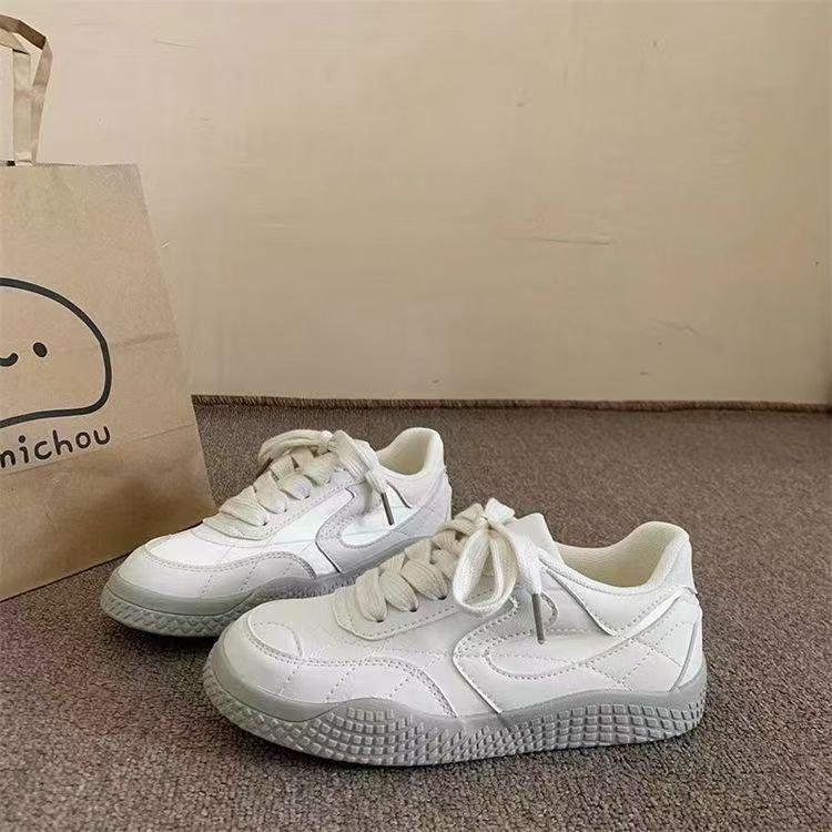 

Dopamine campus niche design thick baseplate shoes women s 2025 autumn new breathable versatile little white shoes ins tide 40 бежевый