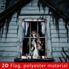 New Halloween Style 2 Pack Halloween Ghost Curtain Decorations - Female Ghost Window Cover For Indoor/outdoor Party Decor