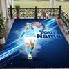 Custom Text Printed Rug Erling Haaland Non Slip Floor Carpet For Home Room Decor