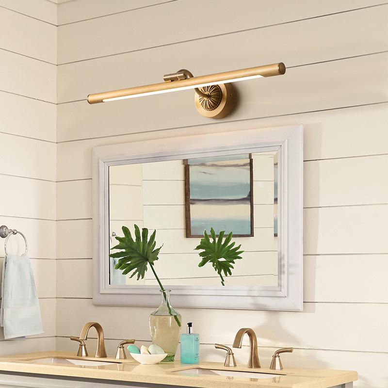 Nordic Copper Vanity Wall Light - American Retro Bathroom Design