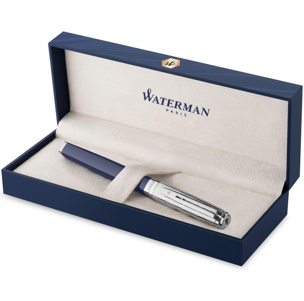 Official Waterman Exception Slim Deluxe Special Edition Fountain Fine Blue Luxury Gift Pen, Nib, ST, 2166315, Brand,