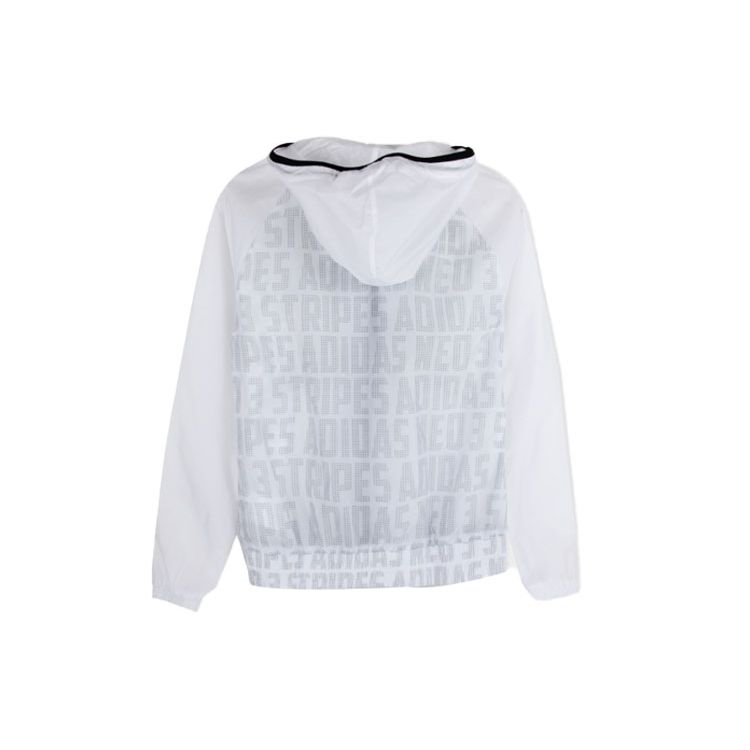 Adidas Neo Lightweight Breathable Hooded Jacket Women Jackets White CV8358