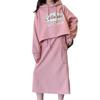 2024 Mädchen Koreanischer Stil Kapuzen-Buchstaben-Top & Rock Zweiteiler Frühling/Herbst Modekleid