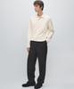 Masimodutti Long Sleeve Polo Shirt With Ribbed Details