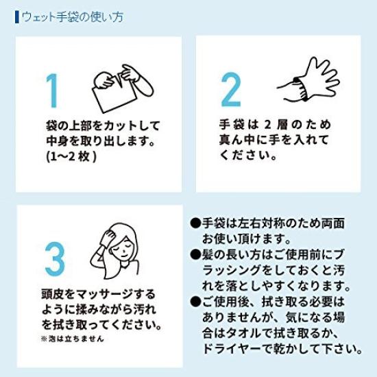 Shikoku Paper Sales Waterless Foamless Shampoo Wet Gloves Gloves Per Fruity Floral Co., Ltd. (2 Pack) 10-pack