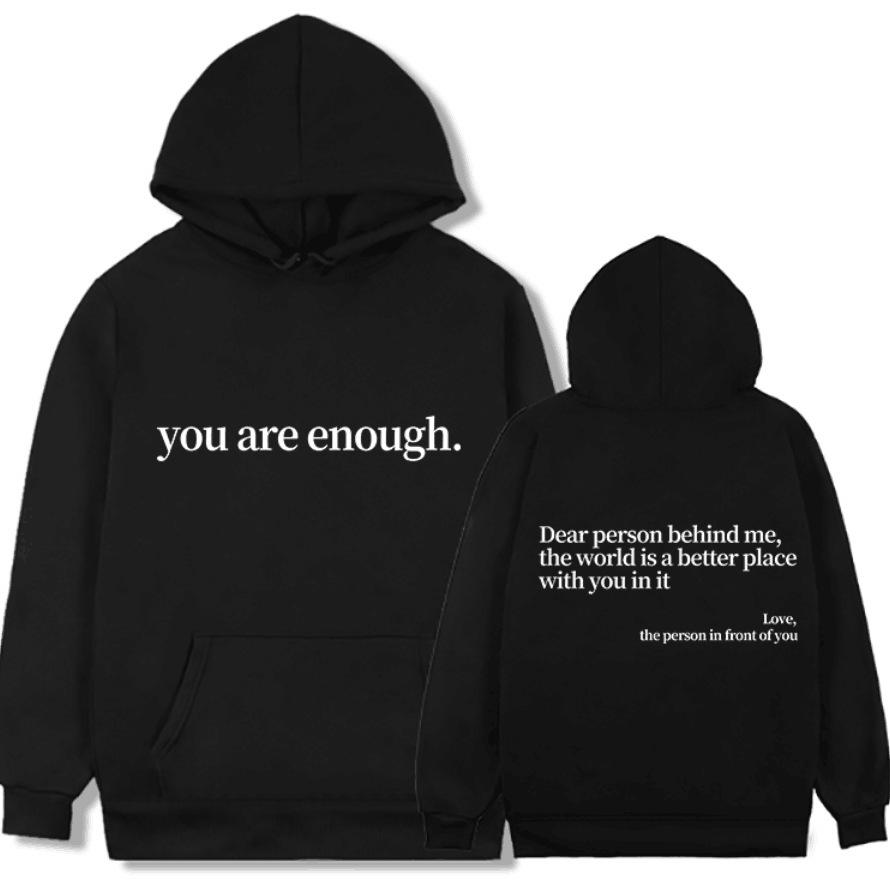 2024 European & American Fashion "Dear Person Behind Me" Loose Hoodie