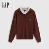 Gap Women's Loose Fit Logo Button Hooded Knit Top