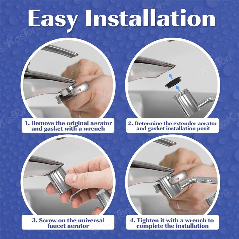 1181° Rotary Kitchen Faucet Spray Head Filter Washbasin Splash Proof Adapter Multifunctional Kitchen Sink Faucet Aerator