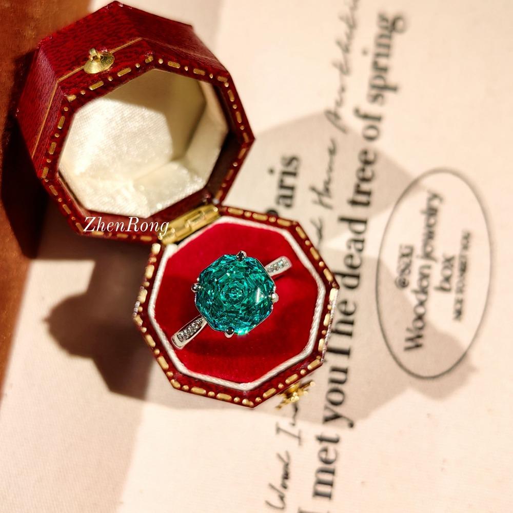 Элегантное восьмиугольное кольцо Миллениум с бриллиантом высокой чистоты и огранкой Роза для женщин, модные ювелирные изделия adjustable