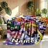 Custom Name Personalized Sailor Moon Print Blanket, Home Decor, Bedroom, Sofa, Camping, Couch, Gifts for Birthday Christmas