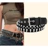 Women's Punk Decorative Bullet Inlaid Belt
