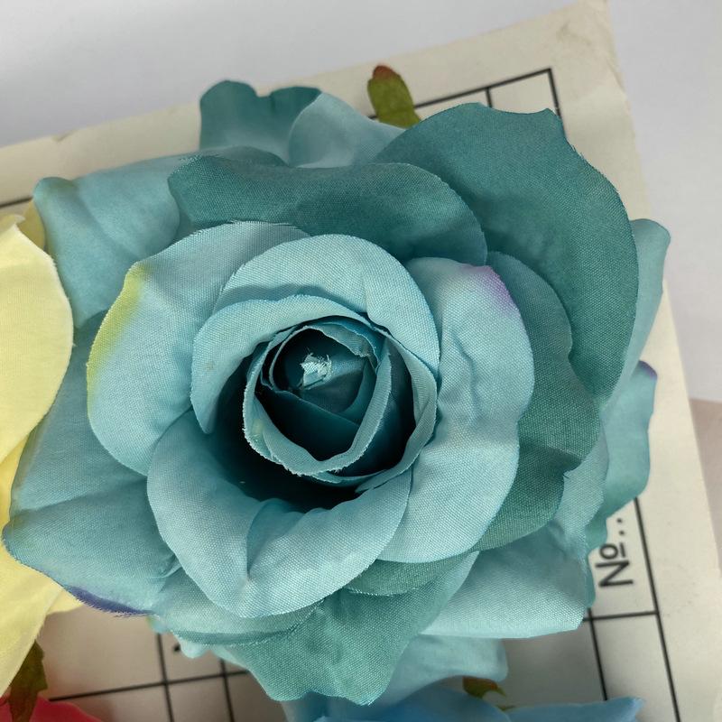 11cm Large Rose Head Imitation Flower Home Garden Potted Wedding Artificial Flower Wall Background Decorative Cloth Flower