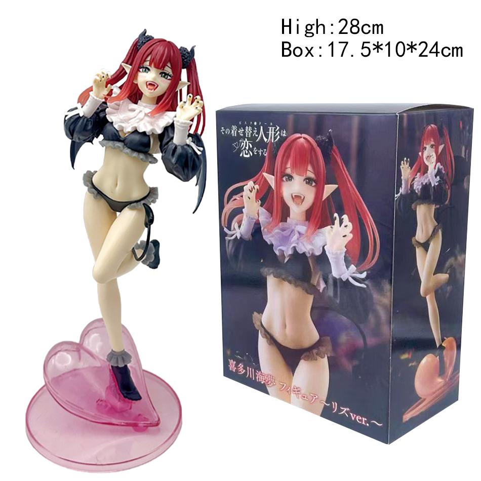 28cm Anime Figure MY Dress Up Darling Kitagawa Marin Action Figurine PVC Model Cos beautiful devil Liz Desktop Cute Model Toys