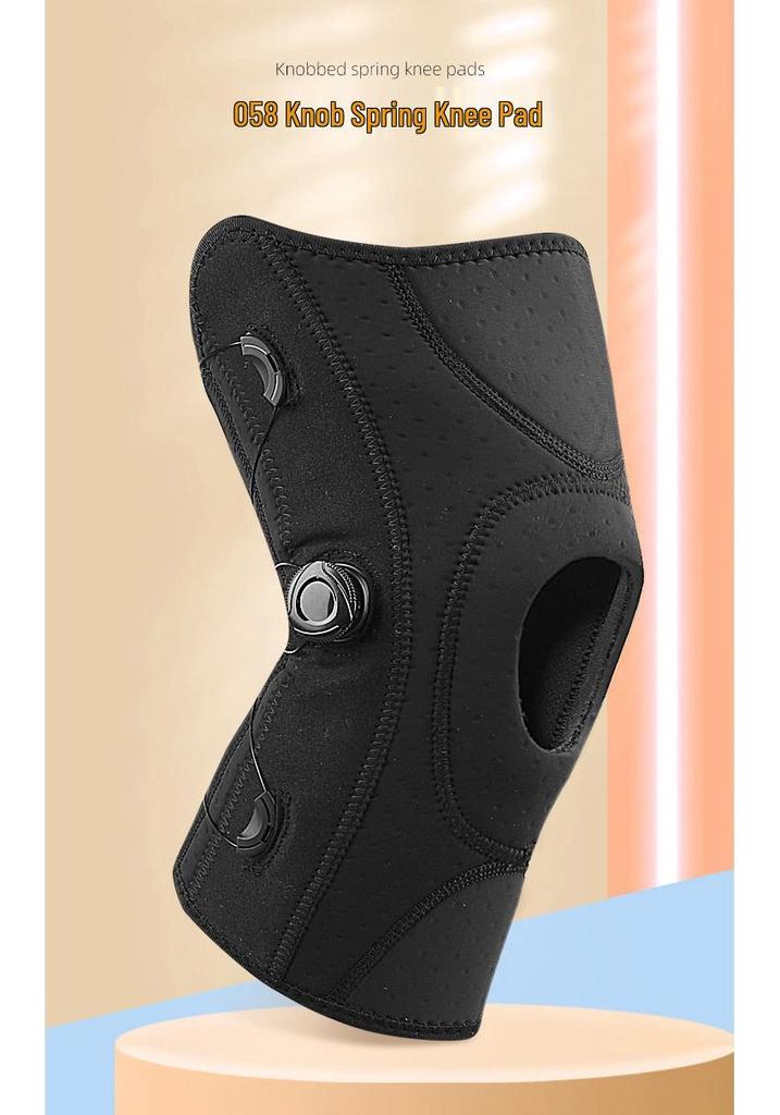 Adjustable Breathable Sports Knee Pads with Spring Support for Hiking