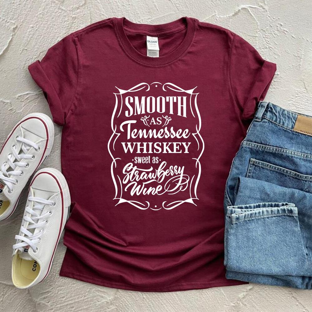Smooth As Tennessee Whiskey Sweet As Strawberry Wine Shirt Country Music Rodeo Tshirt Unisex Country Life Tshirt Vintage Tops