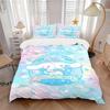 3pcs Magic Wand Cinnamoroll Bedding Set - 1 Soft Quilt Cover + 2 Pillowcases, Machine Washable - Suitable for All Seasons, Perfect Gift for