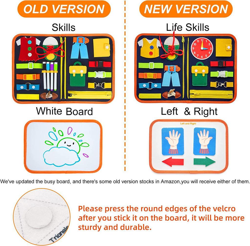 Children's Felt Learning Busy Board: Early Education Toy for DIY Life Skills