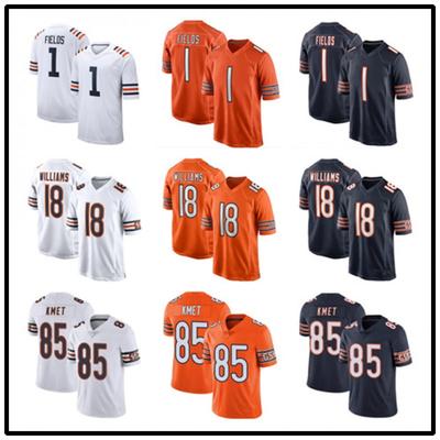 Chicago Bears Football Jersey - 52 MACK 1 FIELDS 18 WILLIAMS Mens Sports Game Uniform