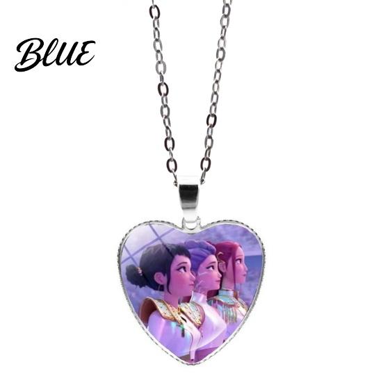 Cute Heart Pendant Korean Pop Hunters Necklace Anime Merchandise Skin-friendly