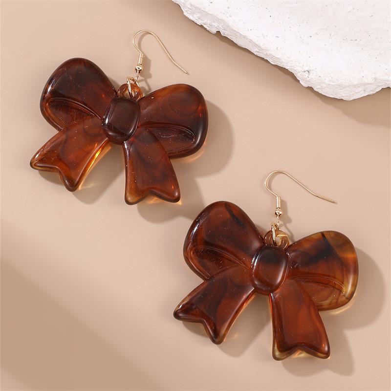 Punk Style Resin Geometric Jewelry Set With Butterfly Pendant And Earrings For Female Fashion Ear Pendant