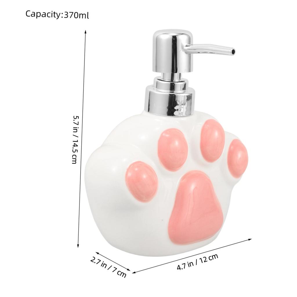 Cartoon hand sanitizer bottle 12oz high-value shower gel dispenser bottle, cute and creative ceramic press bottle