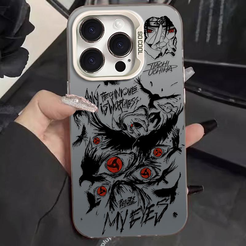 Anime N-Naruto Uchiha Itachi NEUE Hülle für 17 16 15 14 13 12 11 Pro Max Plus 17 Air 16E X XR XS Max Stoßfeste Rückabdeckung