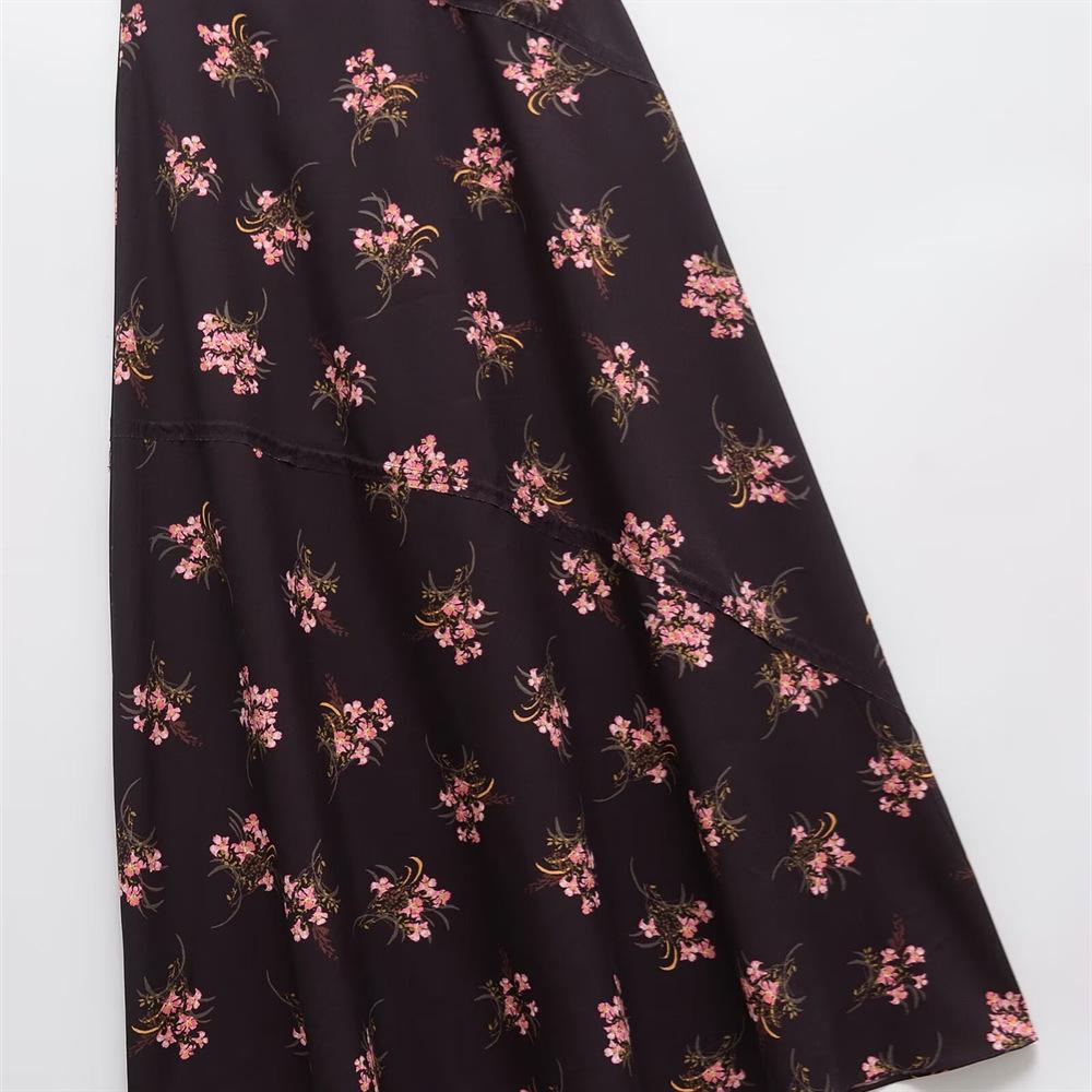 2025 Women's Spring/Summer V-Neck Floral Spaghetti Strap Dress